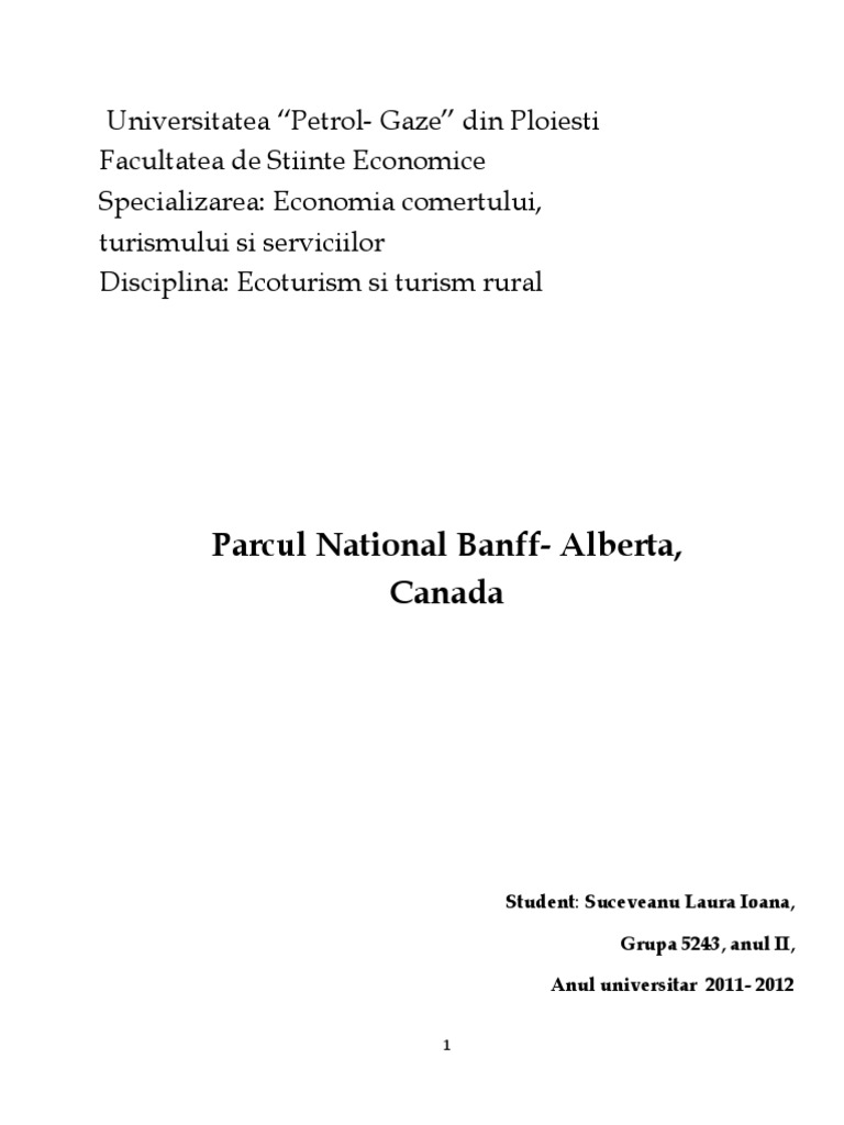 Parcul National Banff | PDF