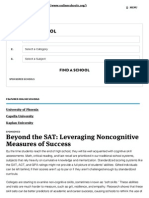 Beyond the SAT_ Leveraging Noncognitive Measures of Success - OnlineSchools