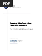 OWASP - Running WebGoat in LabRat