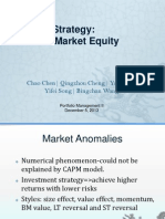 Book to Market Equity Anomaly