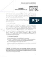 Dictamen Final Del Proyecto de Ley 1454-2012-IC - Prohibicion de Maltratos y Sacrificio Animal Como Parte de Espectaculos Publicos o Privados