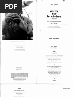 Epstein Jean Ecrits Sur Le Cinema 1921 1953 Tome 1 1921 1947 - 