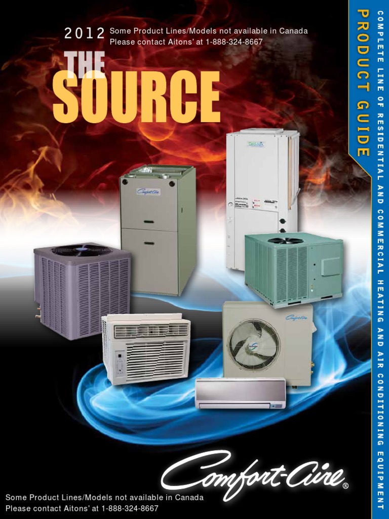 Comfort Aire 2012 Full Line Catalogue Air Conditioning Hvac