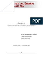 Calentamiento Global, Efecto Invernadero y Cambio Climático