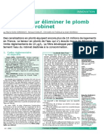 TI-IN7 Un filtre pour éliminer le plomb de l'eau du robinet