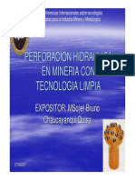 Perforacion Hidraulica en Mineria Con Tecnologia Limpia