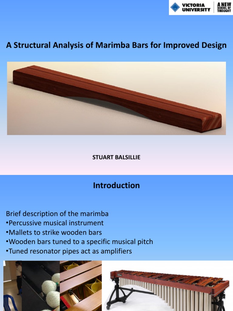 Harmonic design of Marimba keys