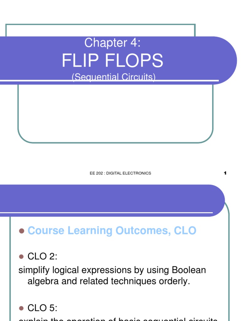 Flip Flops in Digital Electronics | PDF | Digital Electronics ...