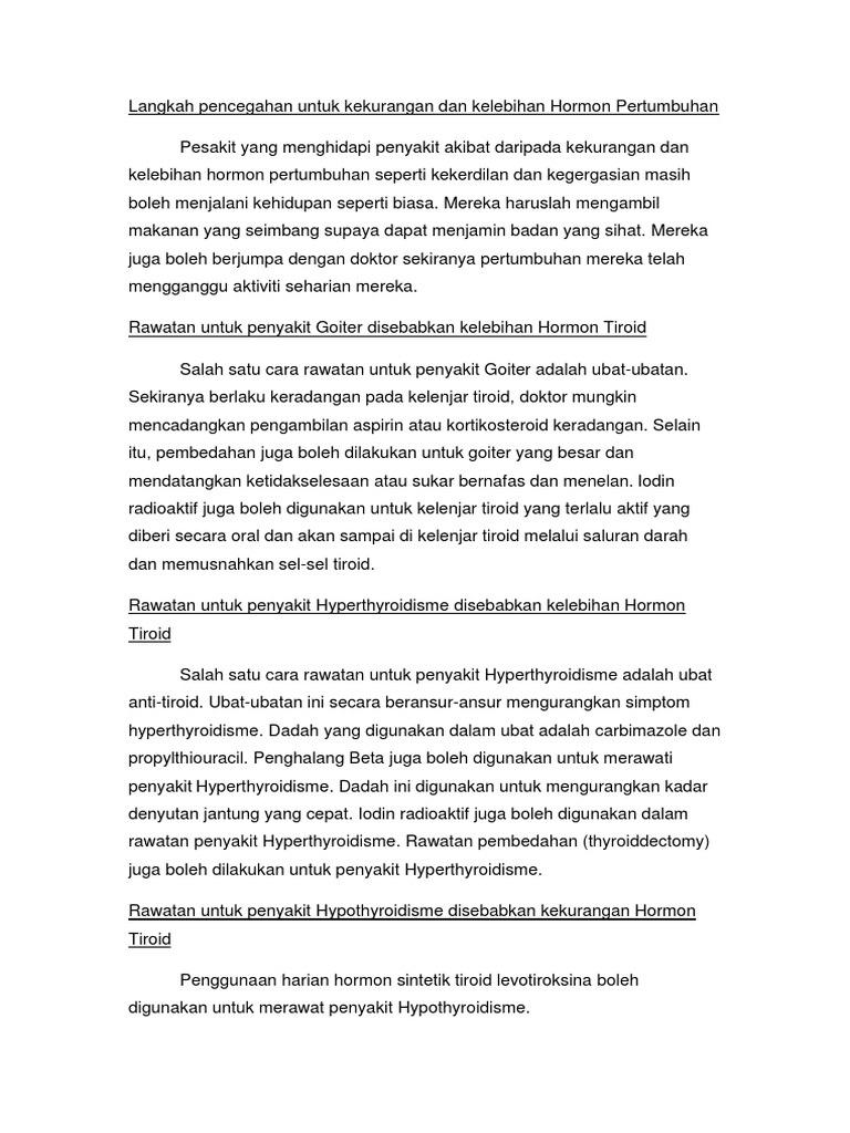 Rawatan Untuk Penyakit Goiter