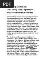 Armstrong Economics: The Coming Great Depression. Why Government Is Powerless