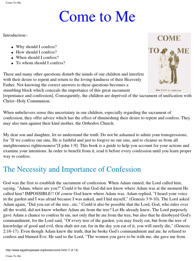 Orthodox Guide to Confession | PDF | Confession (Religion) | Repentance