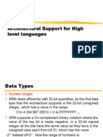 ARM Architectural Support for High Level Languages