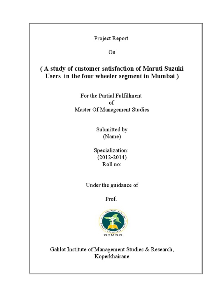 literature review of customer satisfaction in maruti suzuki