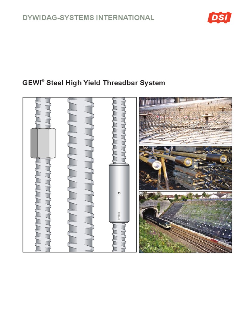 Dywidag High Strength Bars | PDF | Screw | Nut (Hardware)
