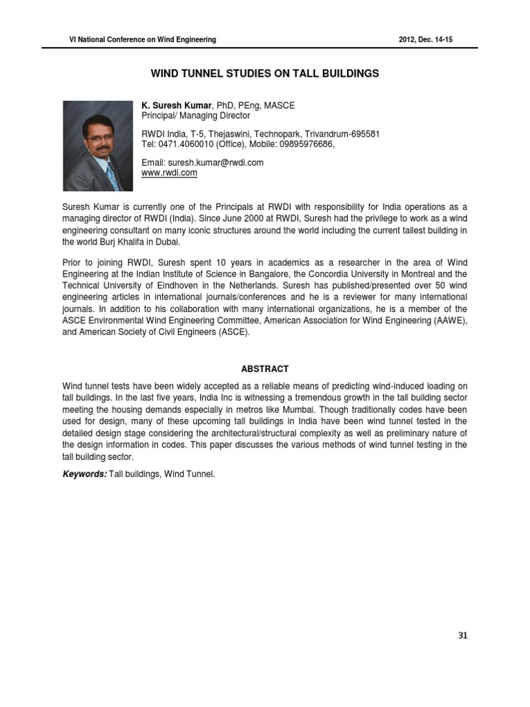 Wind Tunnel Studies for Tall Buildings | PDF | Wind Tunnel | Wound