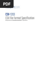 CSV File Format Specification & Standard (CSV-1203)