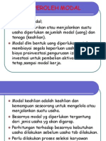 Cara Memperoleh Modal