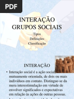 SOCIOLOGIA - INTERAÇÃO E GRUPOS SOCIAIS