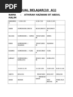Download JADUAL BELAJAR by nisahzwnii SN20214198 doc pdf