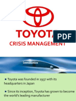 Toyota's Crisis Management Response
