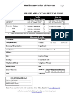 Ehealth Association of Pakistan: Annual Membership Application/Renewal Form