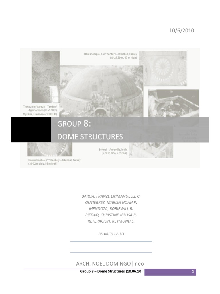 Building Technology - Dome Structures | PDF | Dome | Concrete
