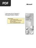 Lab Answer Key For Module 4: Managing Recipient Objects