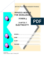 Form 5 Electricity: Physics Module For Excellence