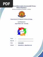 Algorithms Lab Manual (SCSVMV DU)