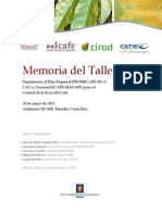 Memoria - Taller Plan Regional y Nacional de Roya Cr. VF