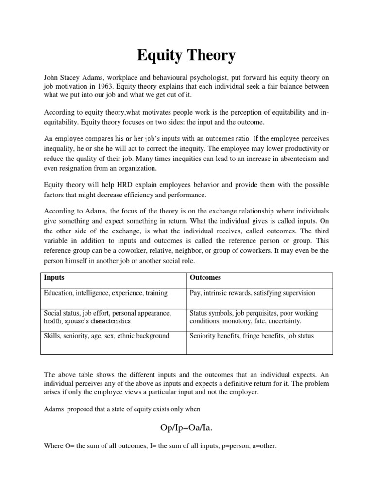 Equity Theory The Science Of Fair Compensation - gueaa54