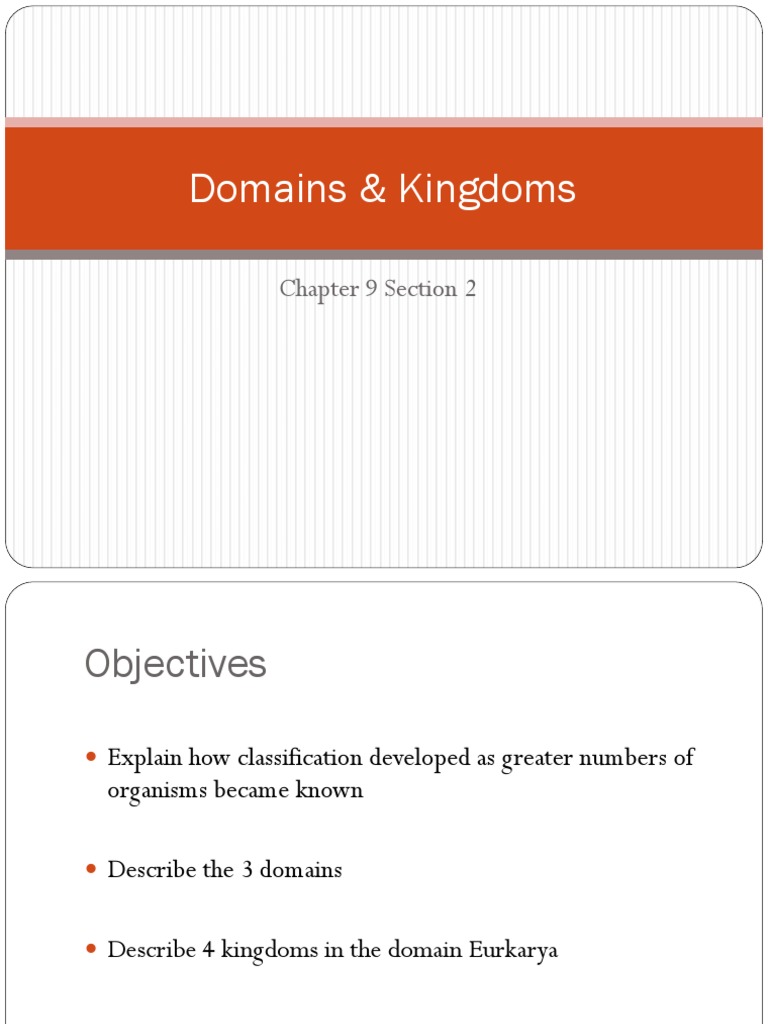 Domains & Kingdoms Ch9.2 7th PDF (Information Obtained From Holt ...