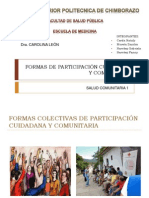 FORMAS DE PARTICIPACIÓN CUIDADANA Y COMUNITARIA