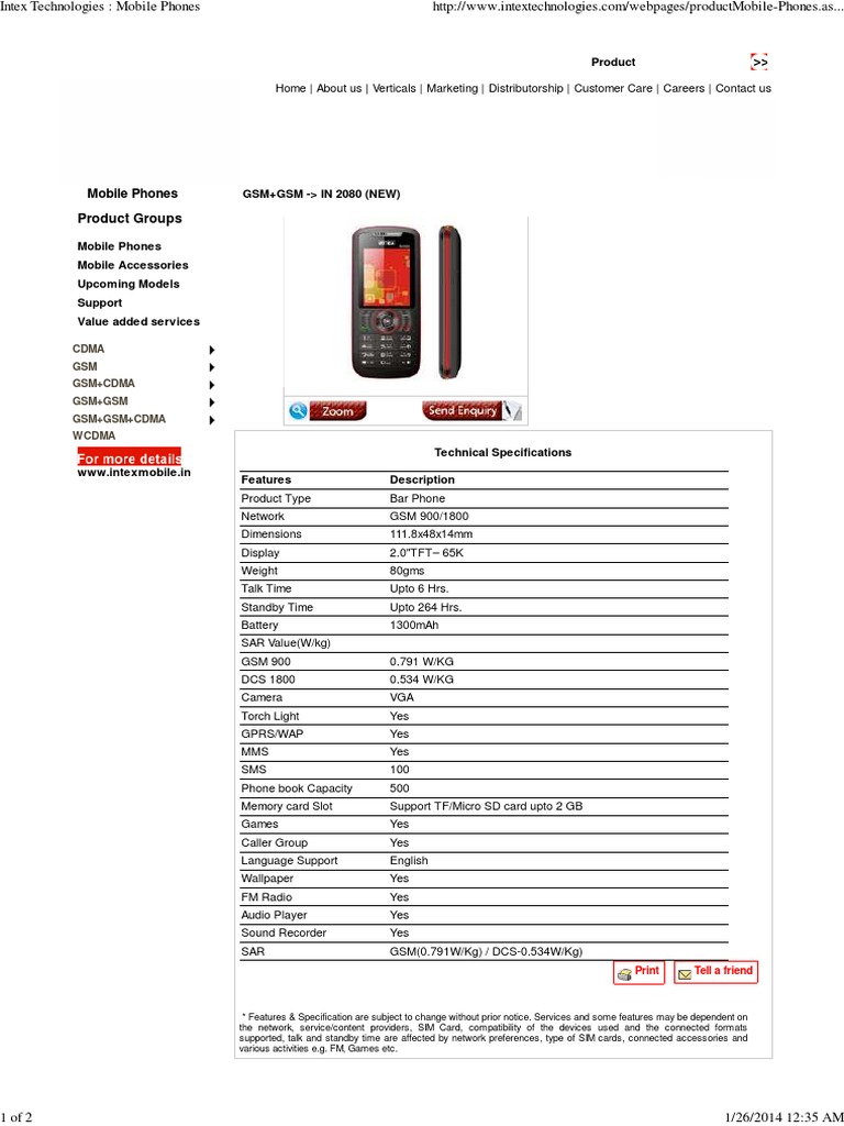 Product Groups: Mobile Phones | PDF