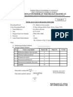 Jurusan Pendidikan Teknik Dan Kejuruan: Penilaian Ujian Praktik Industri Form PI. 9