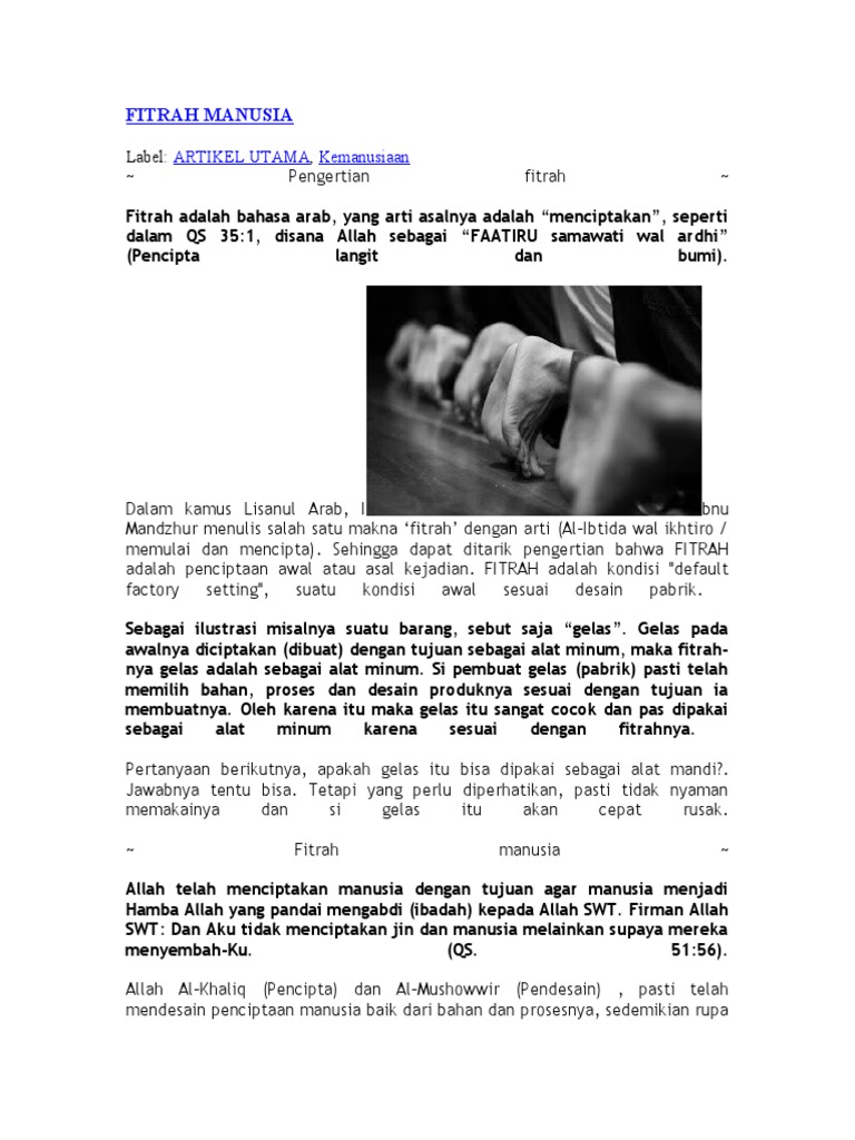 FITRAH MANUSIA