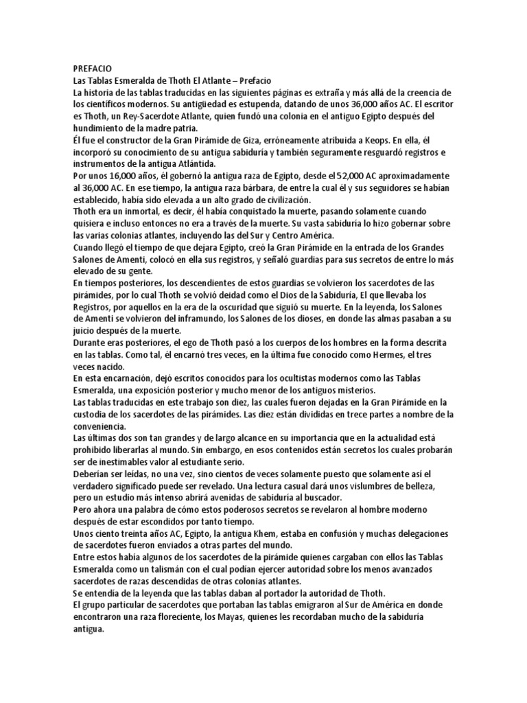 La Tabla Esmeralda Completa PDF Alma Noche