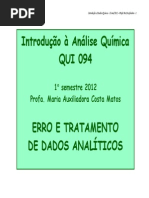 Aula 2 Erro e Tratamento de Dados QUI 094 2012.1