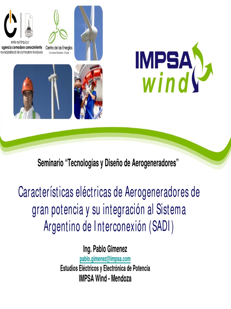 Caracteristicas Aerogeneradores Argentina | PDF | Turbina eólica ...