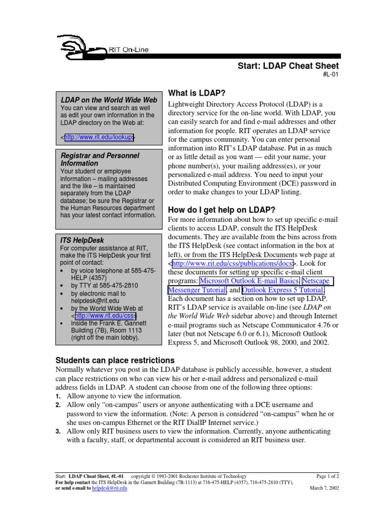 Ldap Injection Prevention Cheat Sheet – TJHA