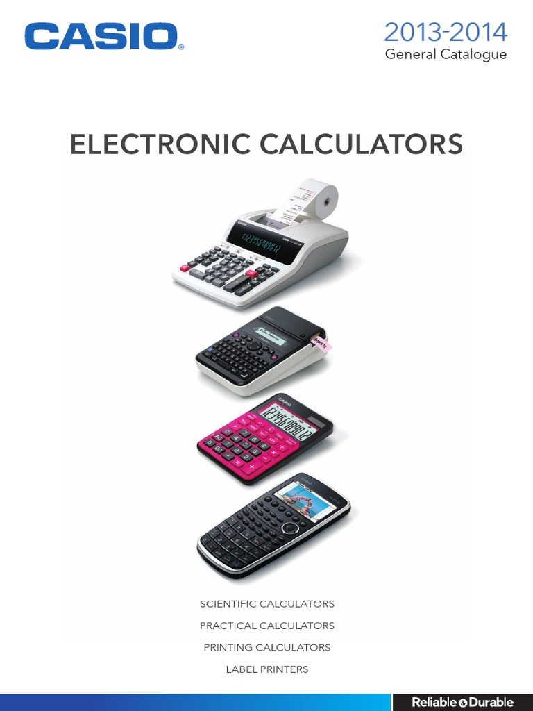 Electronic Calculators: General Catalogue | PDF | Equations | Calculator