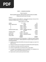 Paper - 1: Advanced Accounting: Answer All Questions