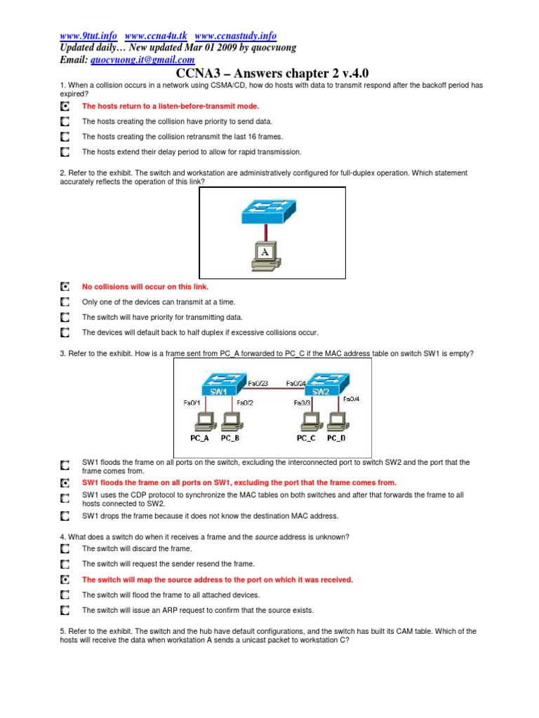 CCNA3 - Answers Chapter 2 v.4.0: Updated Daily New Updated Mar 01 2009 ...
