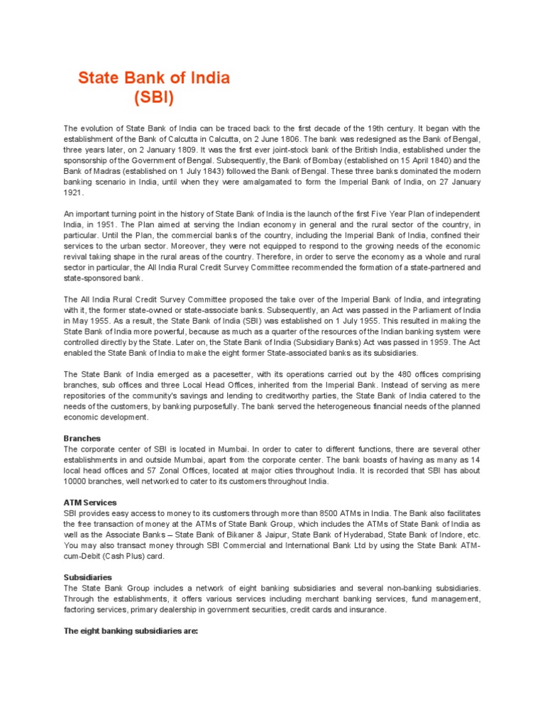 State Bank Of India Sbi Corporate Law Banking