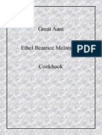 Great Aunt Ethel Beatrice McIntyres' Cookbook Copyright Jan 2014