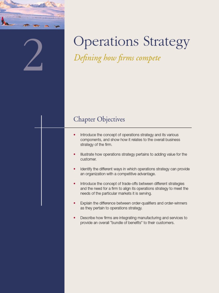 Operations Strategy PDF | PDF | Competitive Advantage | Strategic ...