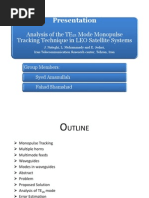 Presentation: Analysis of The TE Mode Monopulse Tracking Technique in LEO Satellite Systems