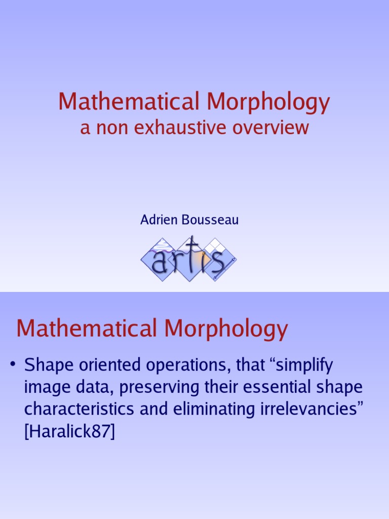 Morpho Math | PDF | Computer Vision | Imaging