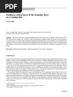 Nonlinear Critical Layers in The Boundary Layer On A Rotating Disk