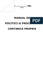 Manual de Politici Proceduri Contabile Proprii: SC ................ SRL